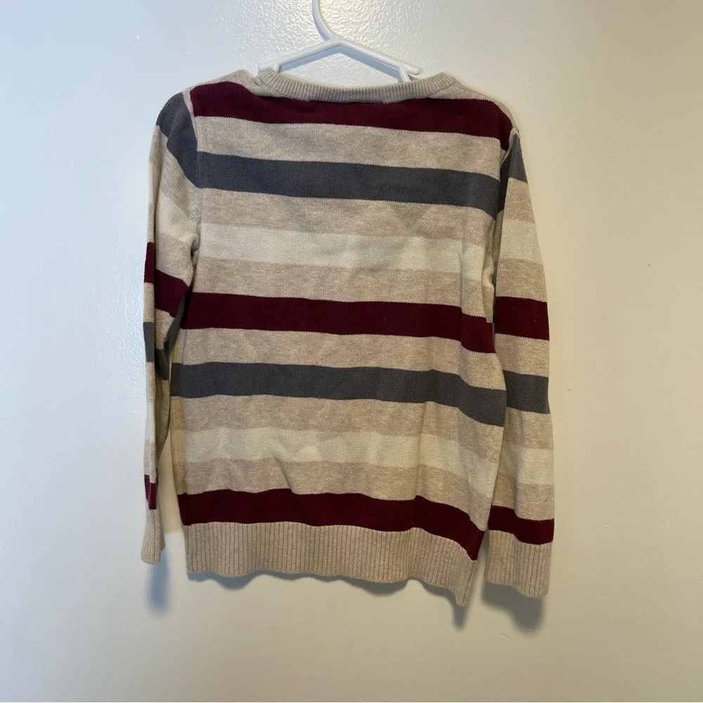 The Children's Place Striped Sweater - Red, Gray, Cream‎ boys size 5T